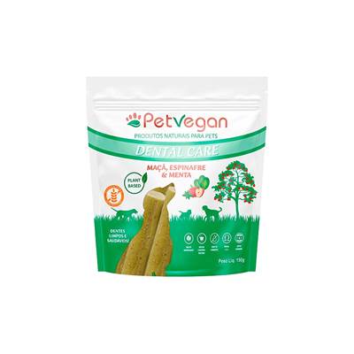 Snack PetVegan Dental Care para Cães Sabor Maçã, Espinafre e Menta 150g