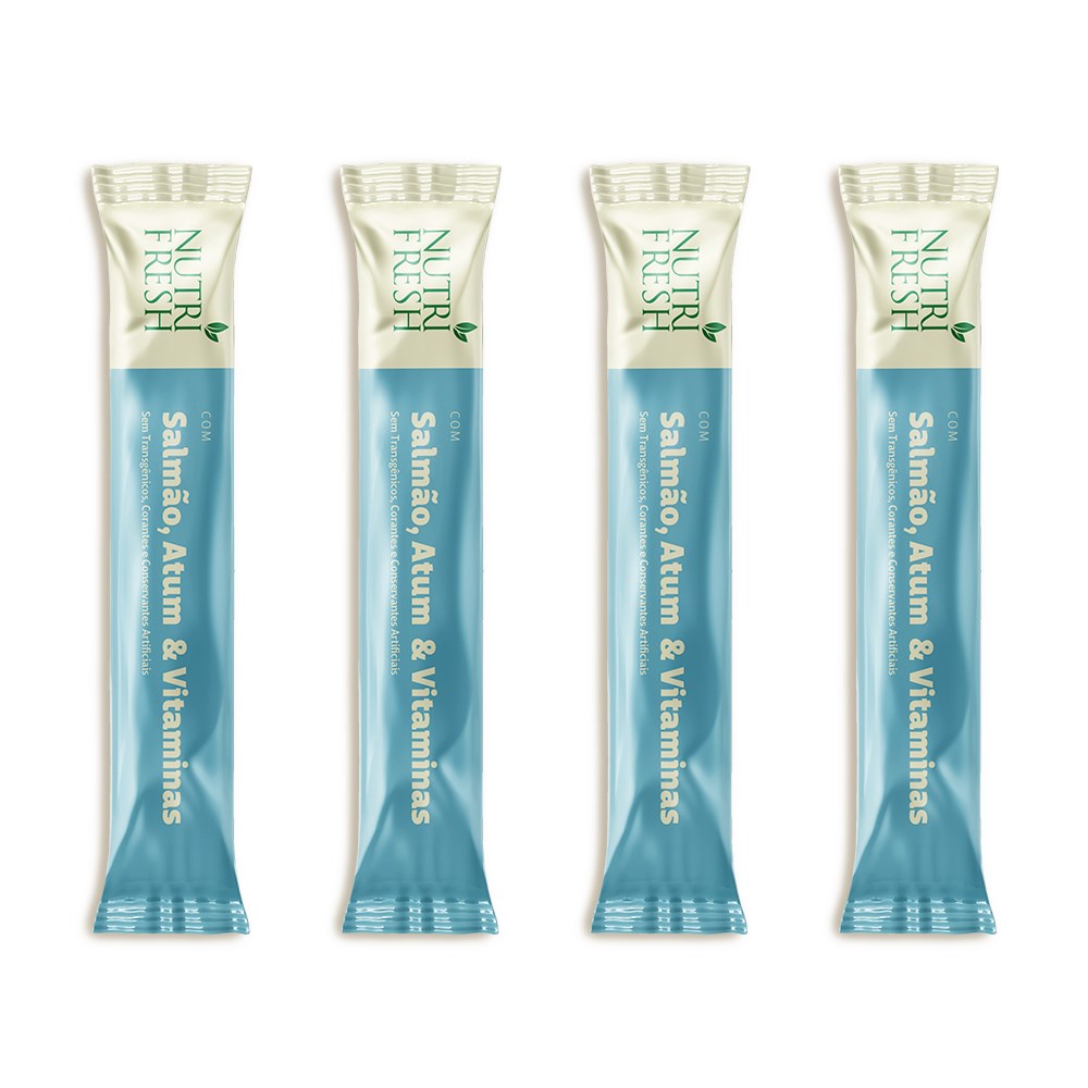 Petisco Cremoso Nutrifresh Creamy Treats para Gatos sabor Salmão, Atum e Vitaminas