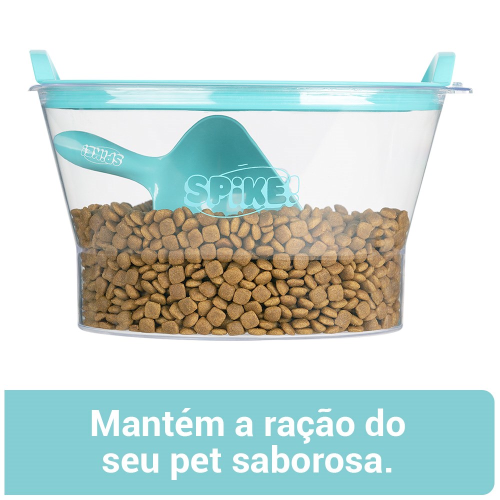 Porta Ração Spike Azul para Cães e Gatos | Zee.Now