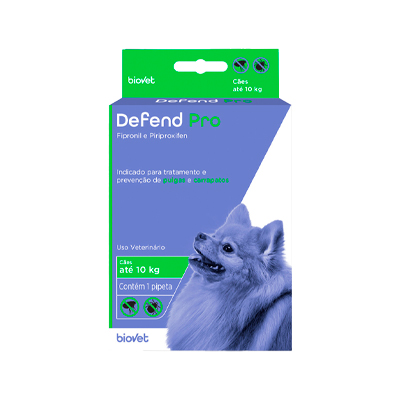 Antipulgas e Carrapatos Defend Pro para Cães de até 10kg 1 pipeta