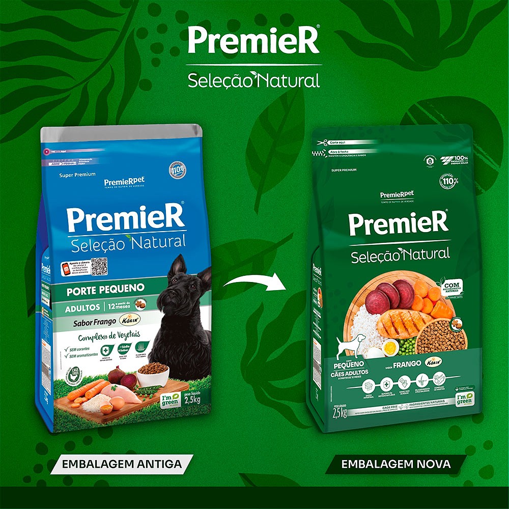 Ração Premier Seleção Natural para Cães Adultos Raças Pequenas sabor Frango 