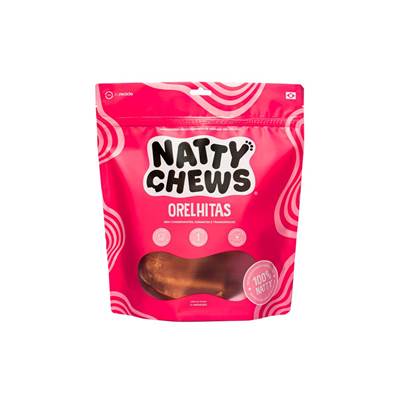 Osso Natty Chews Orelha Suína Natural para Cães - 3 Unidades U
