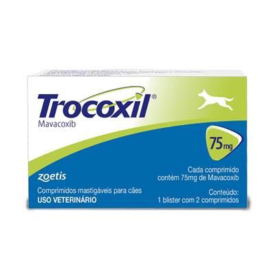 Anti-inflamatório Trocoxil 75mg para Cães 2 comprimidos