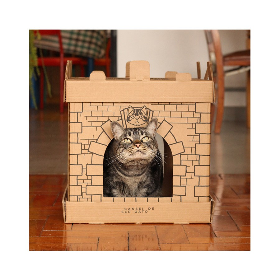 Arranhador Castelo de Papelão Cansei de Ser Gato