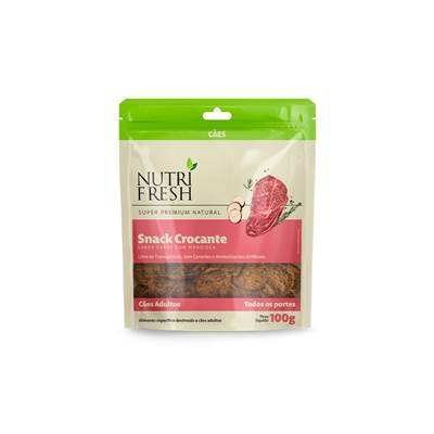 Snack Crocante Nutrifresh sabor Carne com Mandioca para Cães Adultos 100g