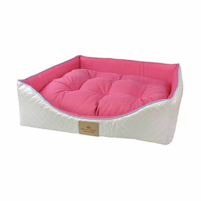 Cama Bonito pra Cachorro Europa Retangular Rosa P