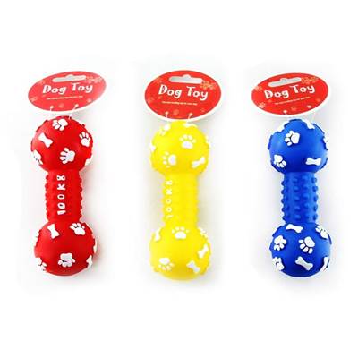 Brinquedo Pawspals Dog Toy Vinil Osso Haltere 603 para Cães - Cores Sortidas U