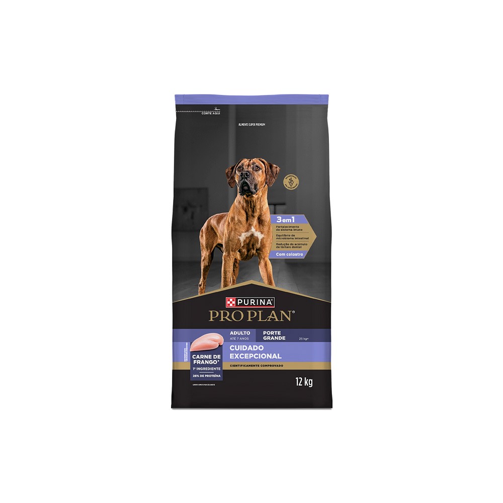 Ração Proplan Cuidado Excepcional para Cães Adultos de Raças Grandes 