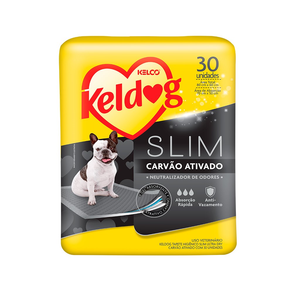 Tapete Higiênico Keldog Slim Carvão Ativado para Cães