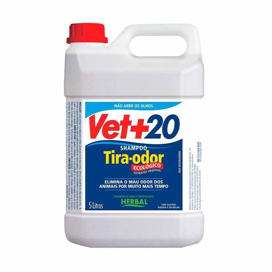 Shampoo Vet+20 Tira Odor para Cães e Gatos