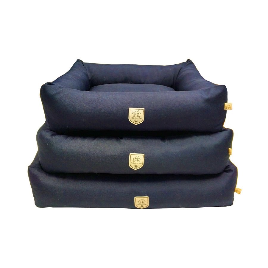 Cama Fábrica Pet Retangular Marinho para Cães e Gatos