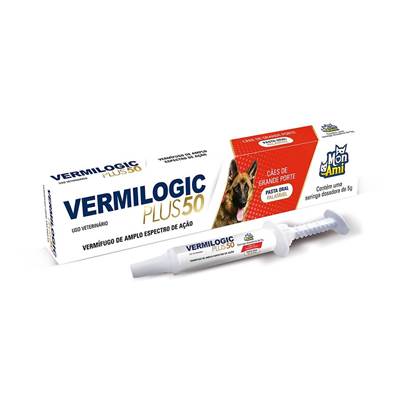 Vermífugo Vermilogic Plus 50 para Cães de Porte Grande 5g