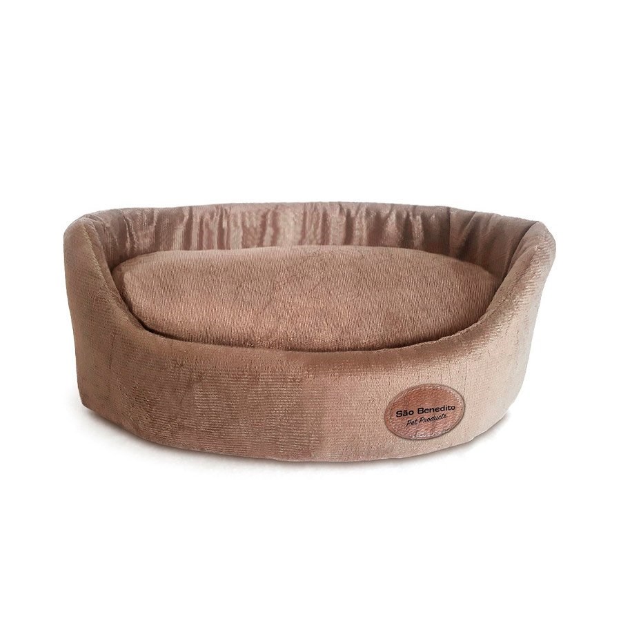 Cama São Benedito Pet Europa Luxo Sued Marrom para Cães