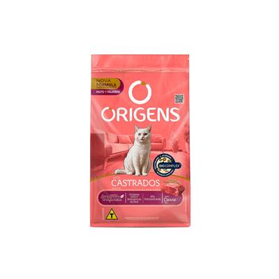 Ração Origens para Gatos Castrados sabor Carne 1kg