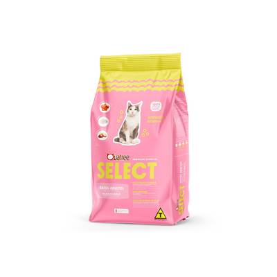 Ração Quatree Select para Gatos Adultos Sabor Salmão e Arroz 10,1kg