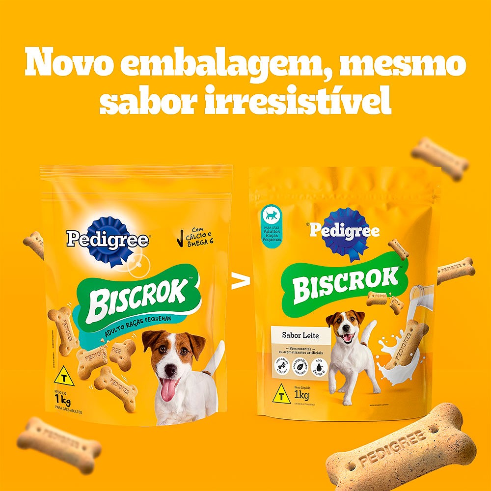 Biscoito Pedigree Biscrok para Cães Adultos Raças Pequenas