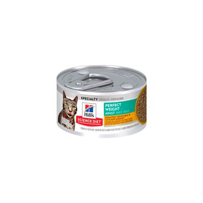 Ração Úmida Hill's Science Diet Peso Perfeito para Gatos Adultos sabor Frango 82g