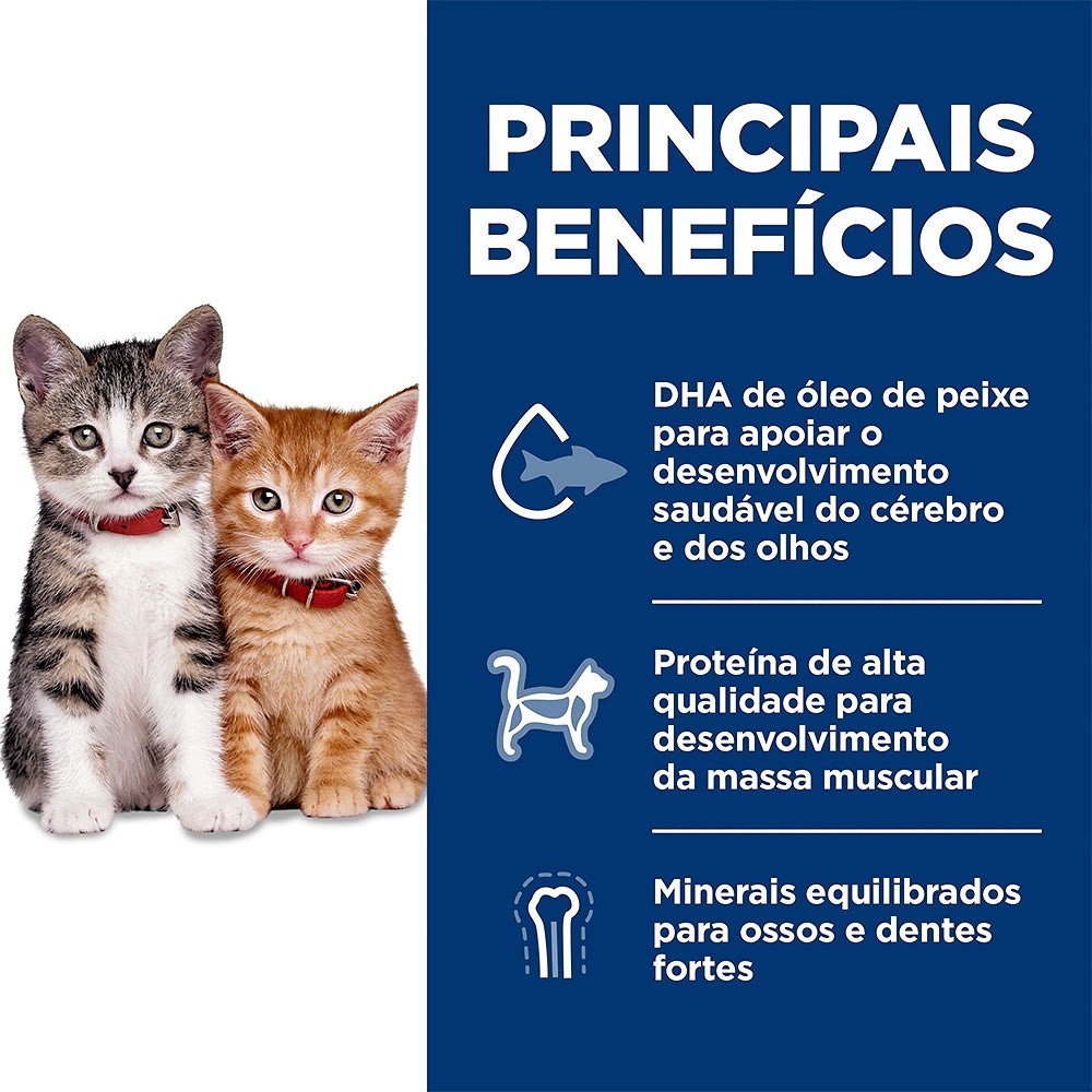 Ração Hill's Science Diet Sem Milho, Trigo ou Soja para Gatos Filhotes Sabor Frango
