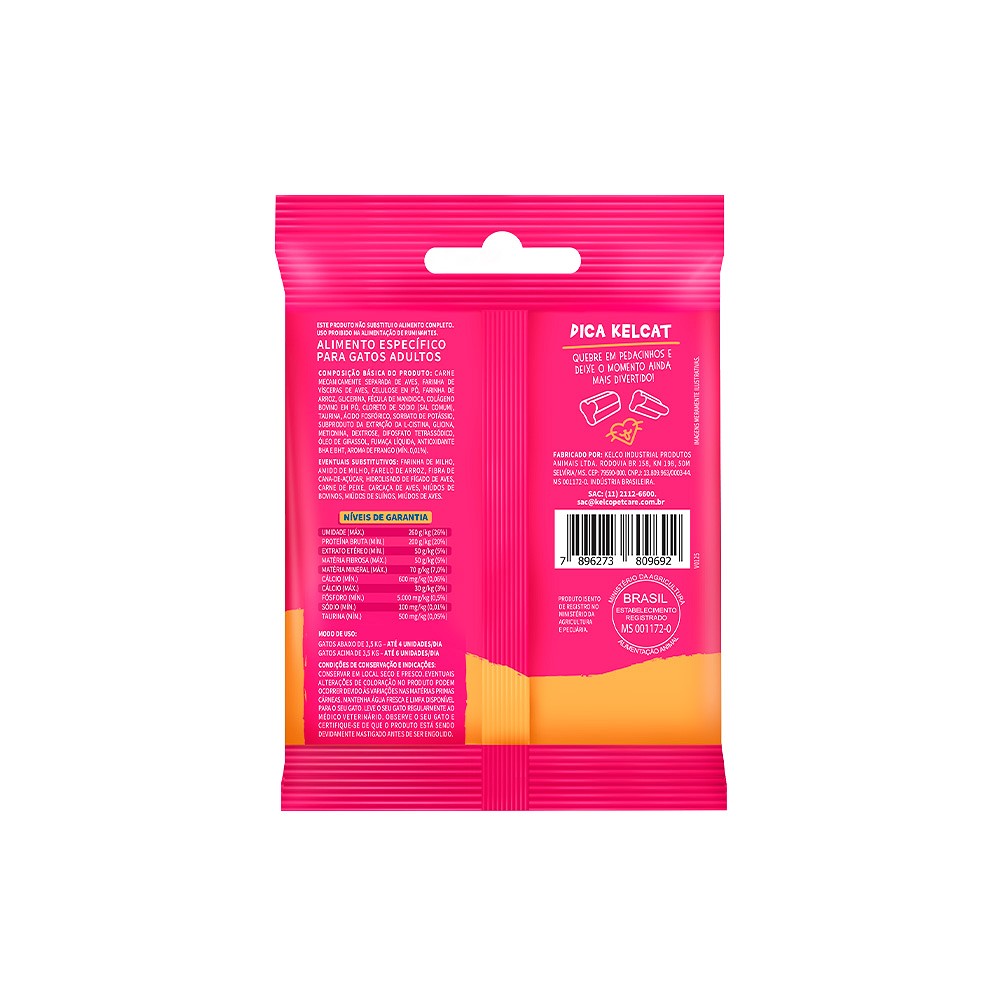 Snack Kelcat Stick Protein para Gatos Sabor Frango