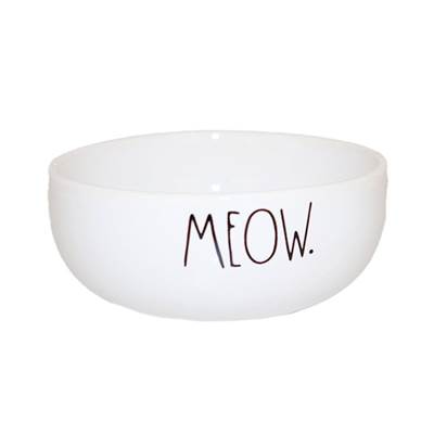 Comedouro Pet Injet Cerâmica Meow Branco para Gatos