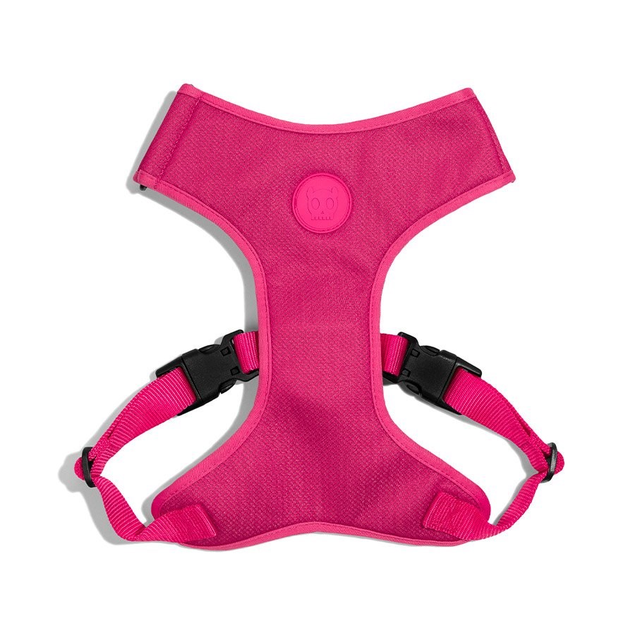 Peitoral para Cachorros Air Mesh Ajustável Pink Led