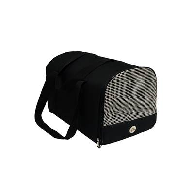 Bolsa de Transporte São Pet Mila Preta para Cães e Gatos U