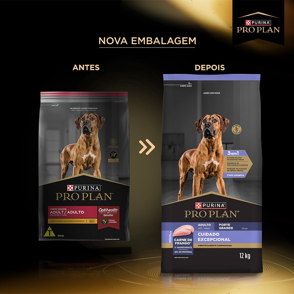 Ração Proplan Cuidado Excepcional para Cães Adultos de Raças Grandes 