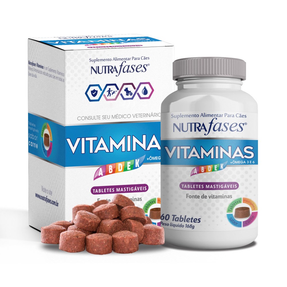 Suplemento Alimentar Nutrafases Vitaminas para Cães 