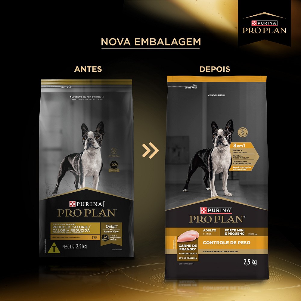 Ração Proplan Controle de Peso para Cães Adultos de Porte Mini e Pequeno