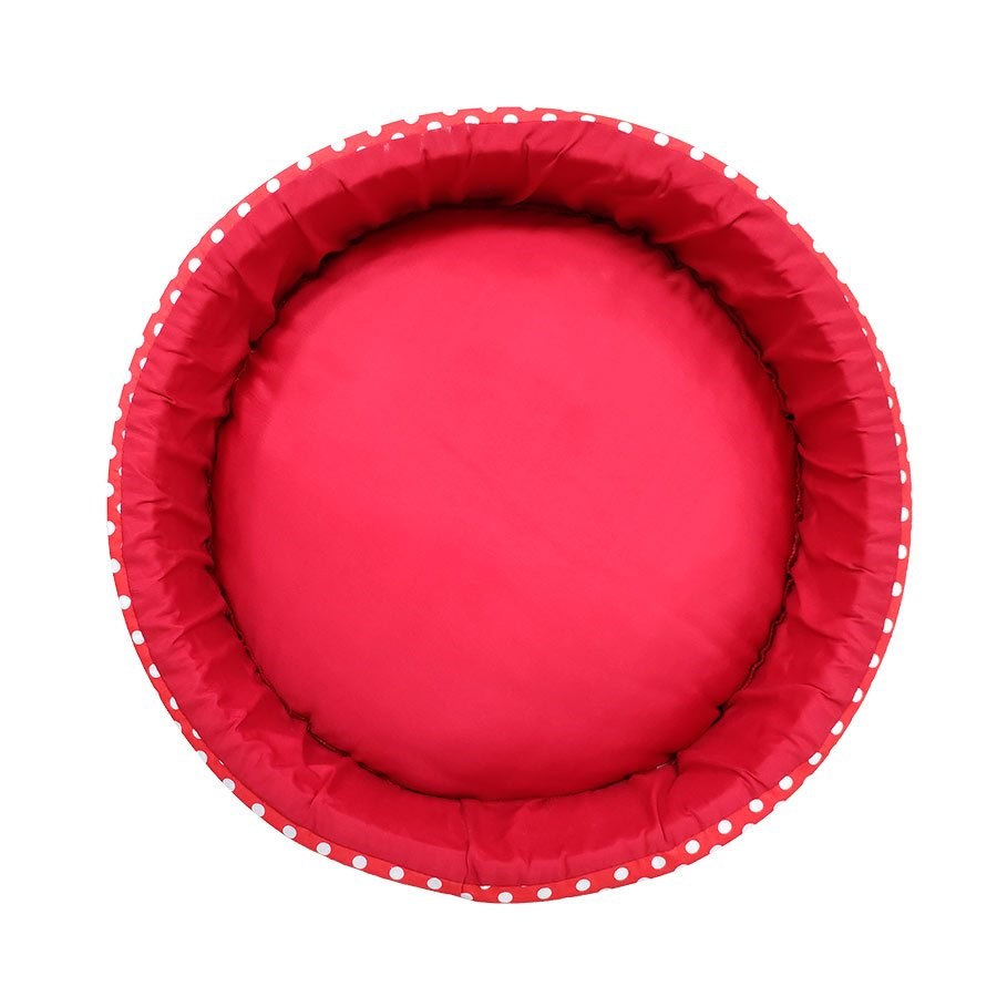 Cama Fábrica Pet Redonda Unic Vermelho para Cães e Gatos