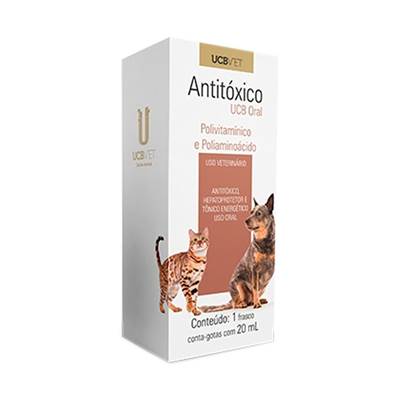 Medicamento Antitoxico Oral para Cães e Gatos 20ml