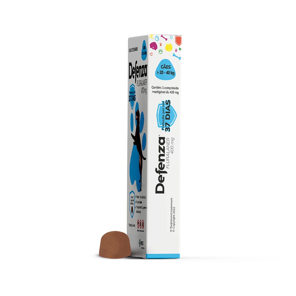Antipulgas e Carrapatos Defenza para Cães de 20kg a 40kg - 400mg