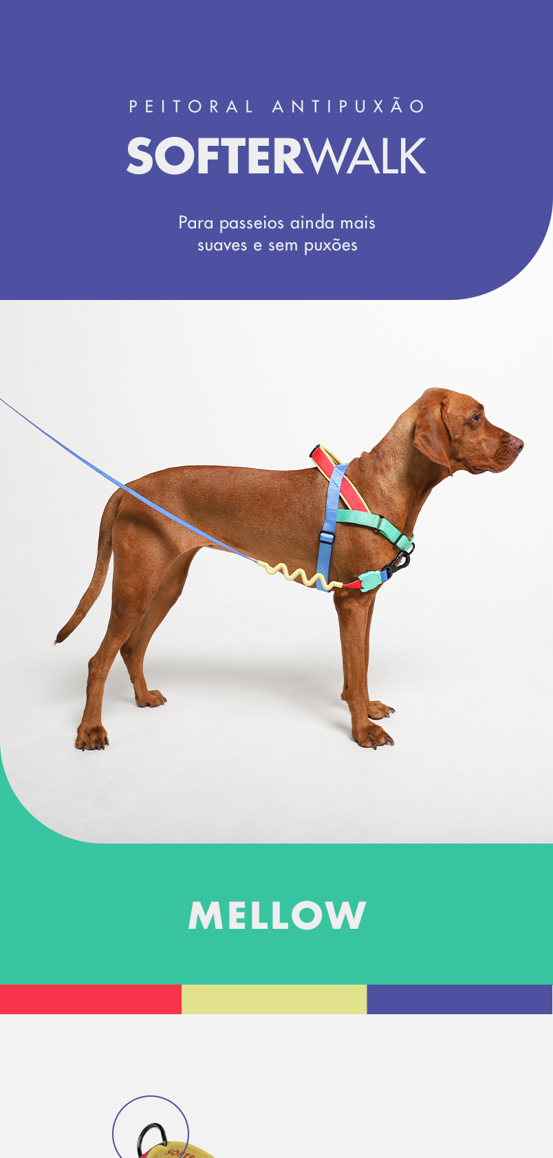 Peitoral Antipuxão SofterWalk para Cachorros Mellow