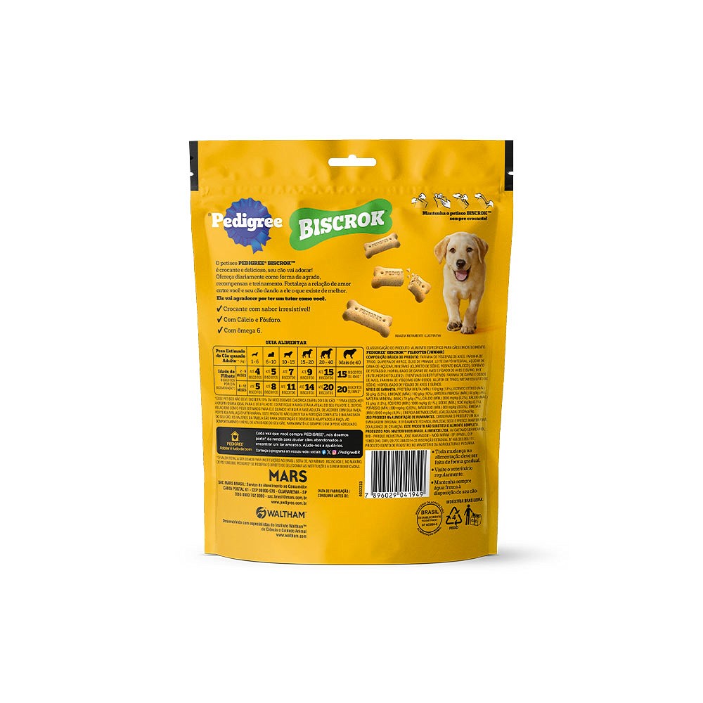 Biscoito Pedigree Biscrok para Cães Filhotes 