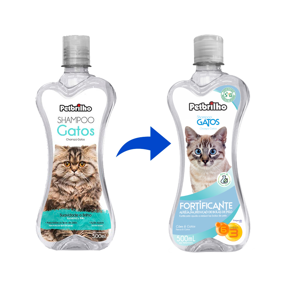 Shampoo Petbrilhoo Vegano Fortificante para Gatos