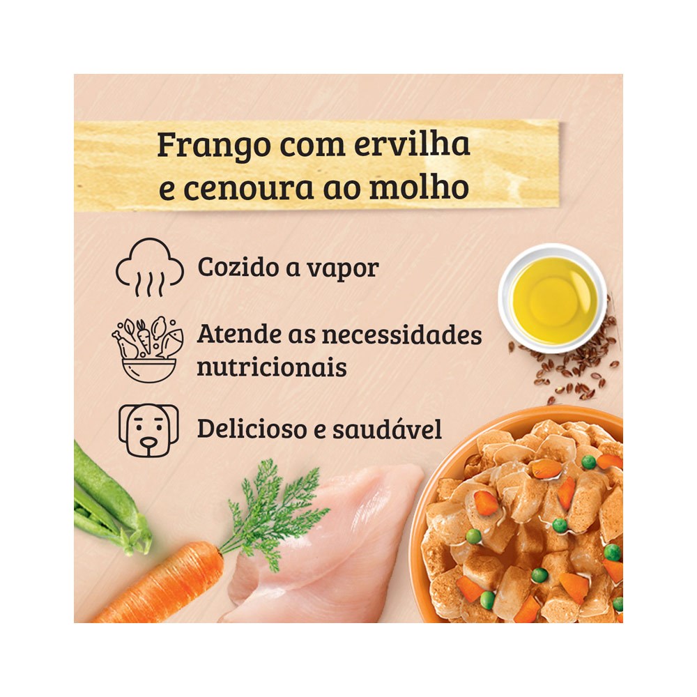 Keldog Sachê sabor Frango, Ervilha e Cenoura para Cães Adultos