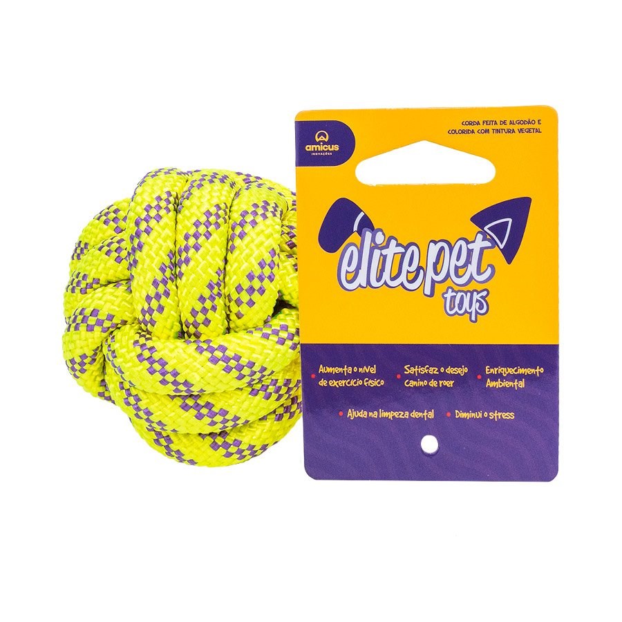 Brinquedo Amicus Elite Pet Corda Ball para Cães