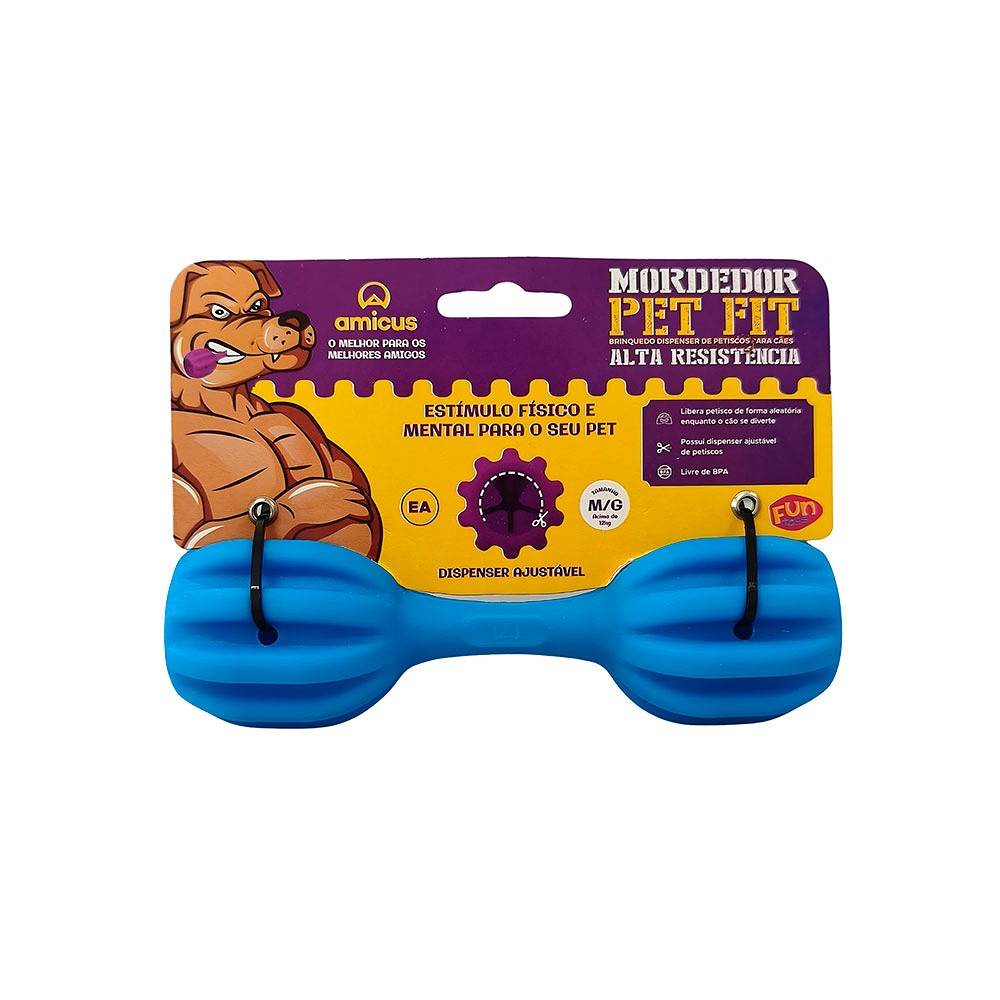 Brinquedo Amicus Fun Toys Pet Fit Azul para Cães