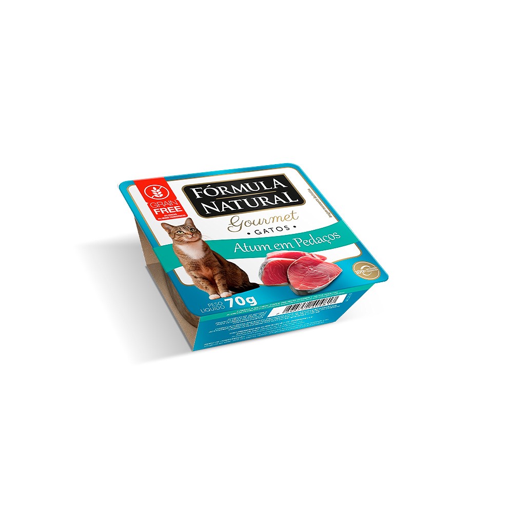Ração Úmida Fórmula Natural Fresh Meat Gourmet para Gatos Adultos sabor Atum em Pedaços