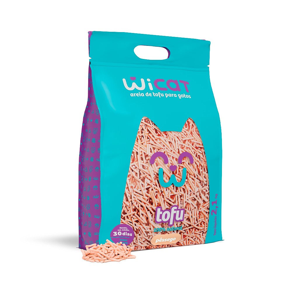 Granulado Higiênico WiCat Tofu Pêssego