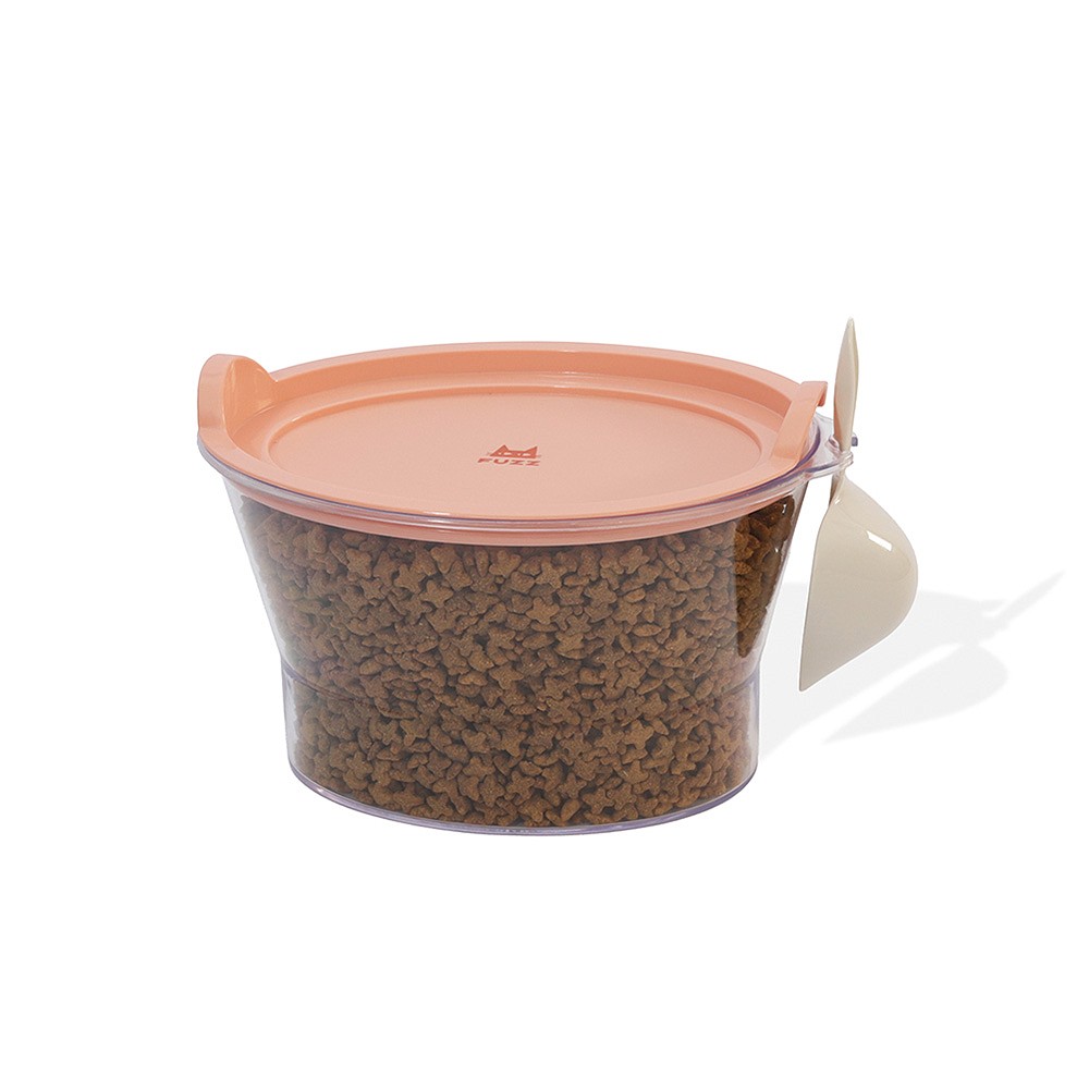 Porta Ração Fuzz Rosa para Gatos