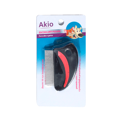 Pente Anti Pulga Akio Preto para Cães e Gatos U