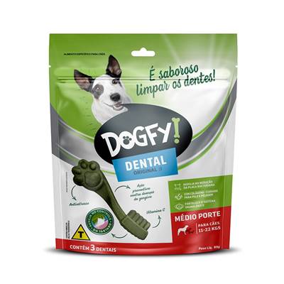 Petisco Dental Dogfy para Cães de Porte Médio 90g