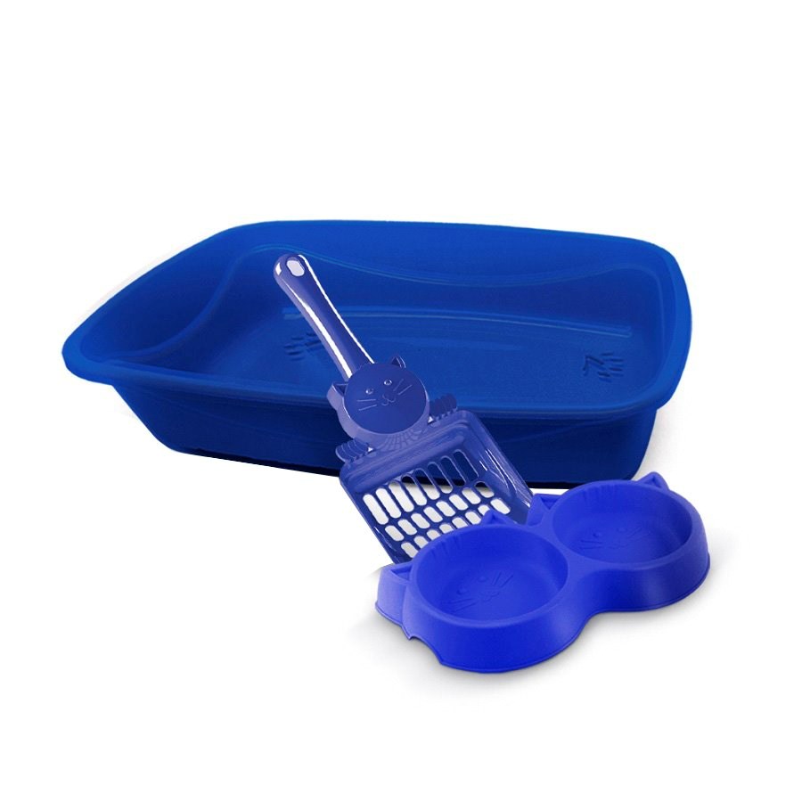Kit Pet Injet Luxo para Gatos Azul