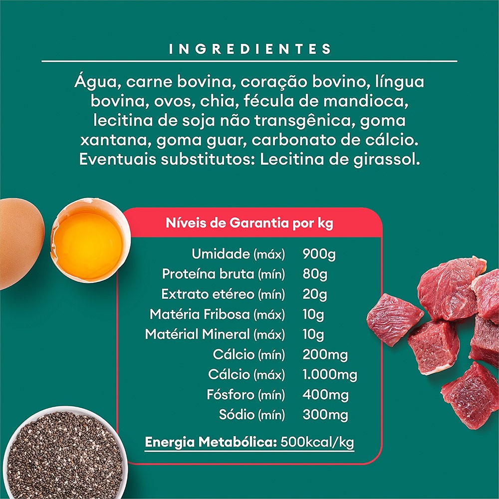 Sachê Natural Pet Delícia Ragu de Carne com Chia para Gatos