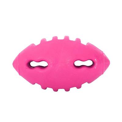 Brinquedo Furacão Pet Bola de Borracha Maciça Futebol Americano Rosa para Cães U