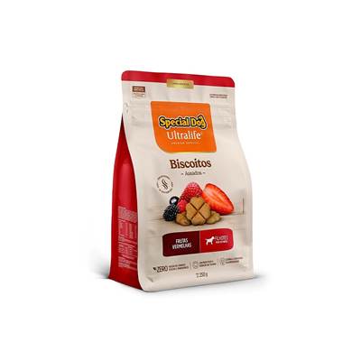 Biscoito Special Dog Ultralife para Cães Filhotes Sabor Frutas Vermelhas 