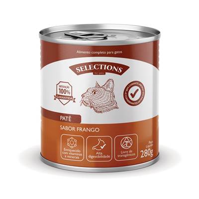 Patê Selections For Pets para Gatos Sabor Frango 280g