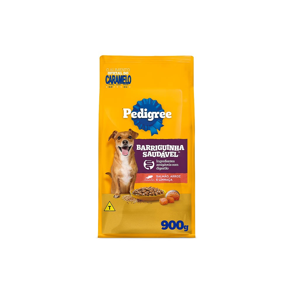 Ração Pedigree Barriguinha Saudável para Cães Adultos de Raças Pequenas e Minis sabor Salmão