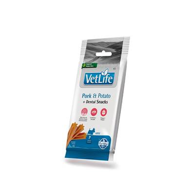 Petisco Dental Vet Life Pork Potato para Cães de Raças Mini e Pequenas 60g